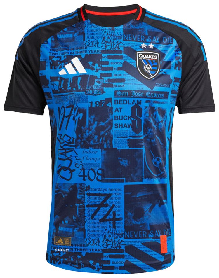 Adidas San Jose Earthquakes 2526 Home Authentic Jersey Black