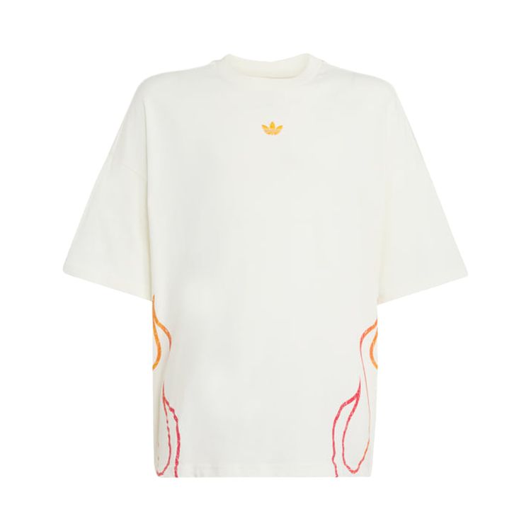 Adidas Flames Tee Off White