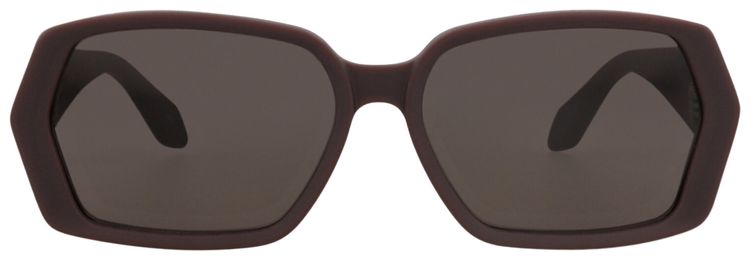 Alaia Square Frame Recycled Acetate Sunglasses Burgundy Grey