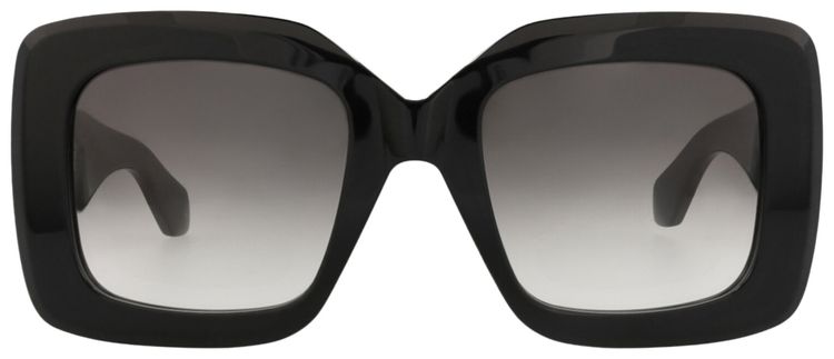 Alaia Square Frame Recycled Acetate Sunglasses Black Grey