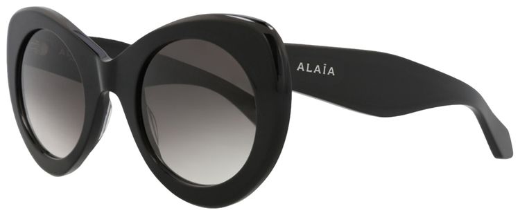 Alaia Cat Eye Frame Recycled Acetate Sunglasses Black Grey