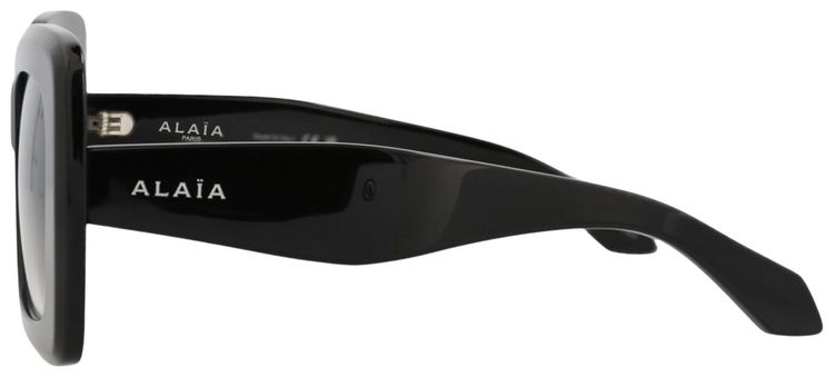 Alaia Square Frame Recycled Acetate Sunglasses Black Grey