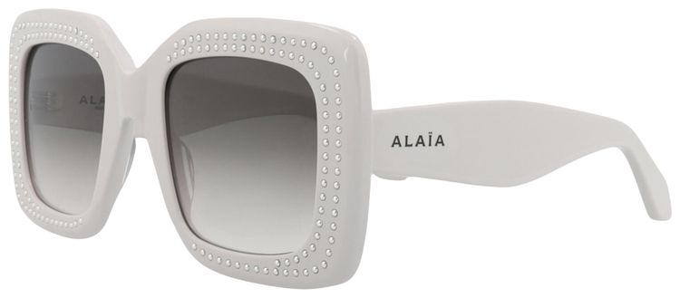Alaia Square Frame Recycled Acetate Sunglasses Grey