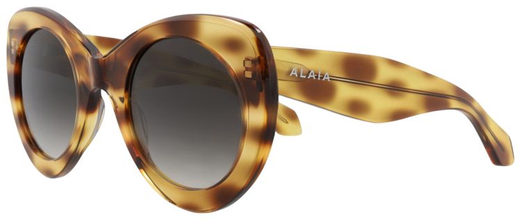 Alaia Cat Eye Frame Recycled Acetate Sunglasses Havana Grey