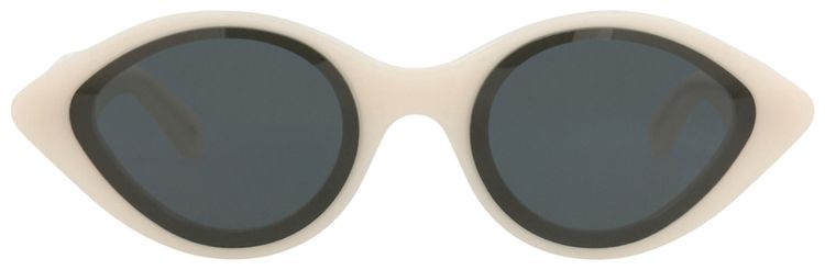 Alaia Cat Eye Frame Recycled Acetate Sunglasses White Grey