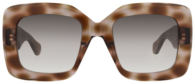 Alaia Square Frame Recycled Acetate Sunglasses Havana Grey