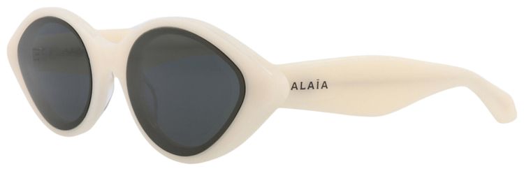 Alaia Cat Eye Frame Recycled Acetate Sunglasses White Grey