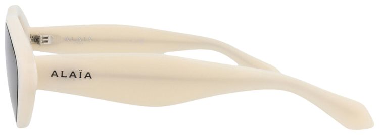 Alaia Cat Eye Frame Recycled Acetate Sunglasses White Grey