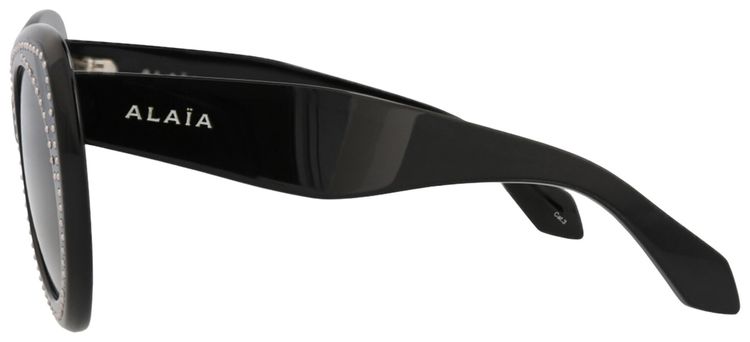 Alaia Cat Eye Frame Recycled Acetate Sunglasses Black Grey
