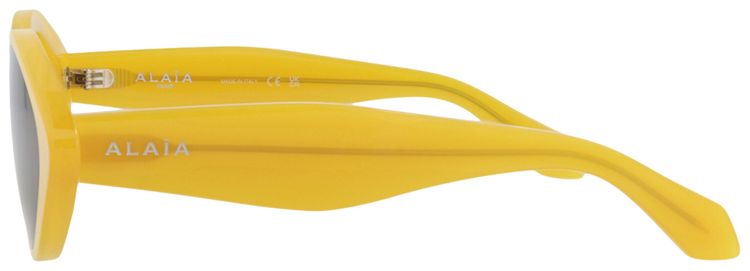 Alaia Cat Eye Frame Recycled Acetate Sunglasses Yellow Grey
