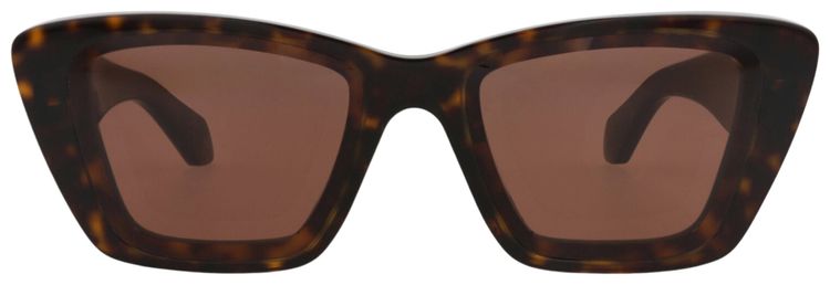 Alaia Square Frame Recycled Acetate Sunglasses Havana Brown