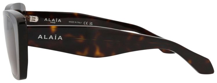 Alaia Square Frame Recycled Acetate Sunglasses Havana Brown