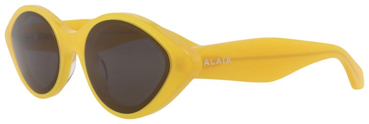 Alaia Cat Eye Frame Recycled Acetate Sunglasses Yellow Grey