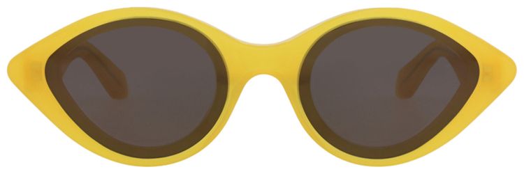 Alaia Cat Eye Frame Recycled Acetate Sunglasses Yellow Grey