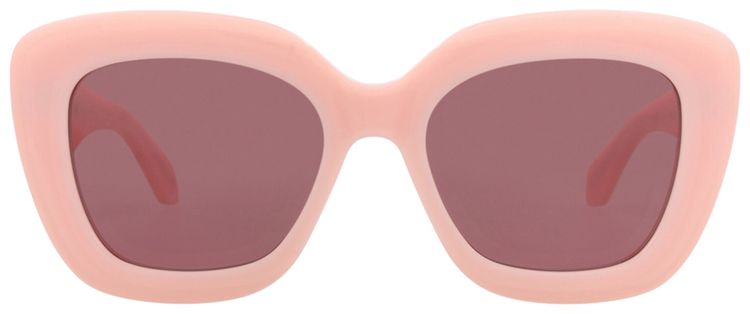Alaia Square Frame Recycled Acetate Sunglasses Pink Violet