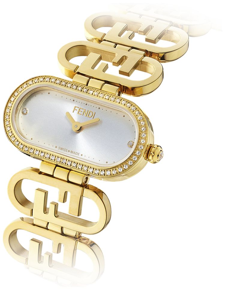 Fendi Fendi OLock Diamond Watch Gold