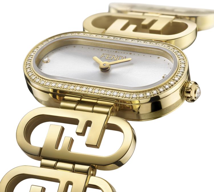 Fendi Fendi OLock Diamond Watch Gold