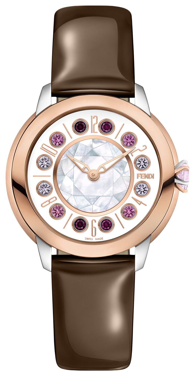 Fendi Fendi IShine Mother of Pearl Watch Two Tone