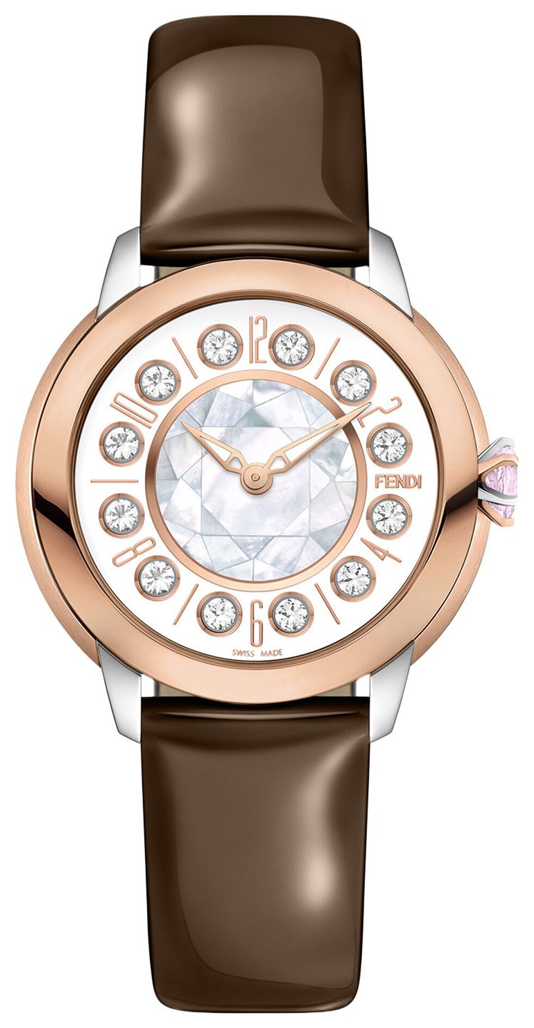 Fendi Fendi IShine Mother of Pearl Watch Two Tone