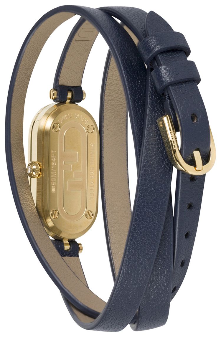 Fendi OLock Leather Watch Gold