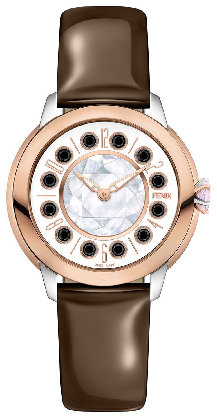 Fendi Fendi IShine Mother of Pearl Watch Two Tone