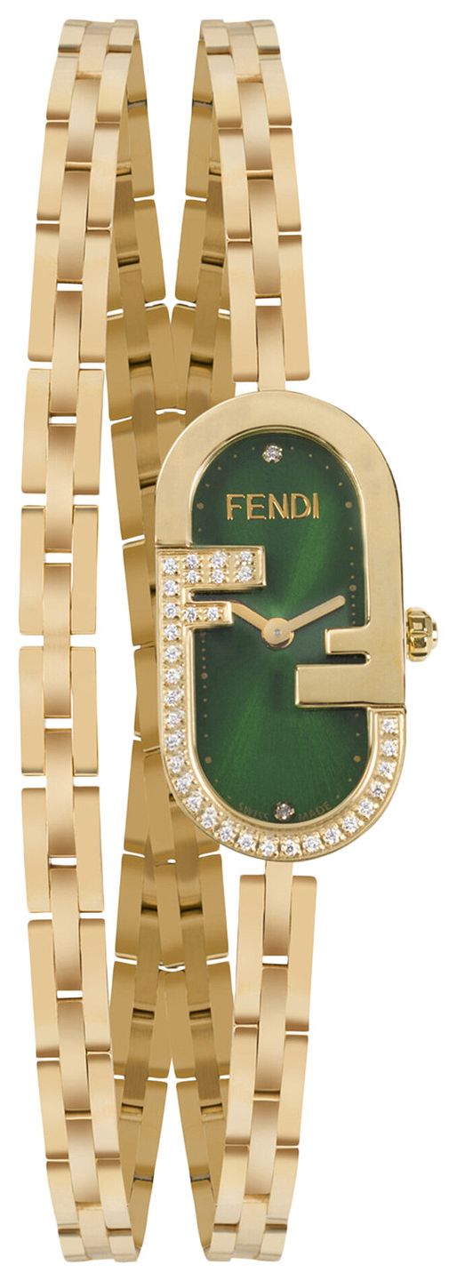 Fendi OLock Bracelet Watch Gold