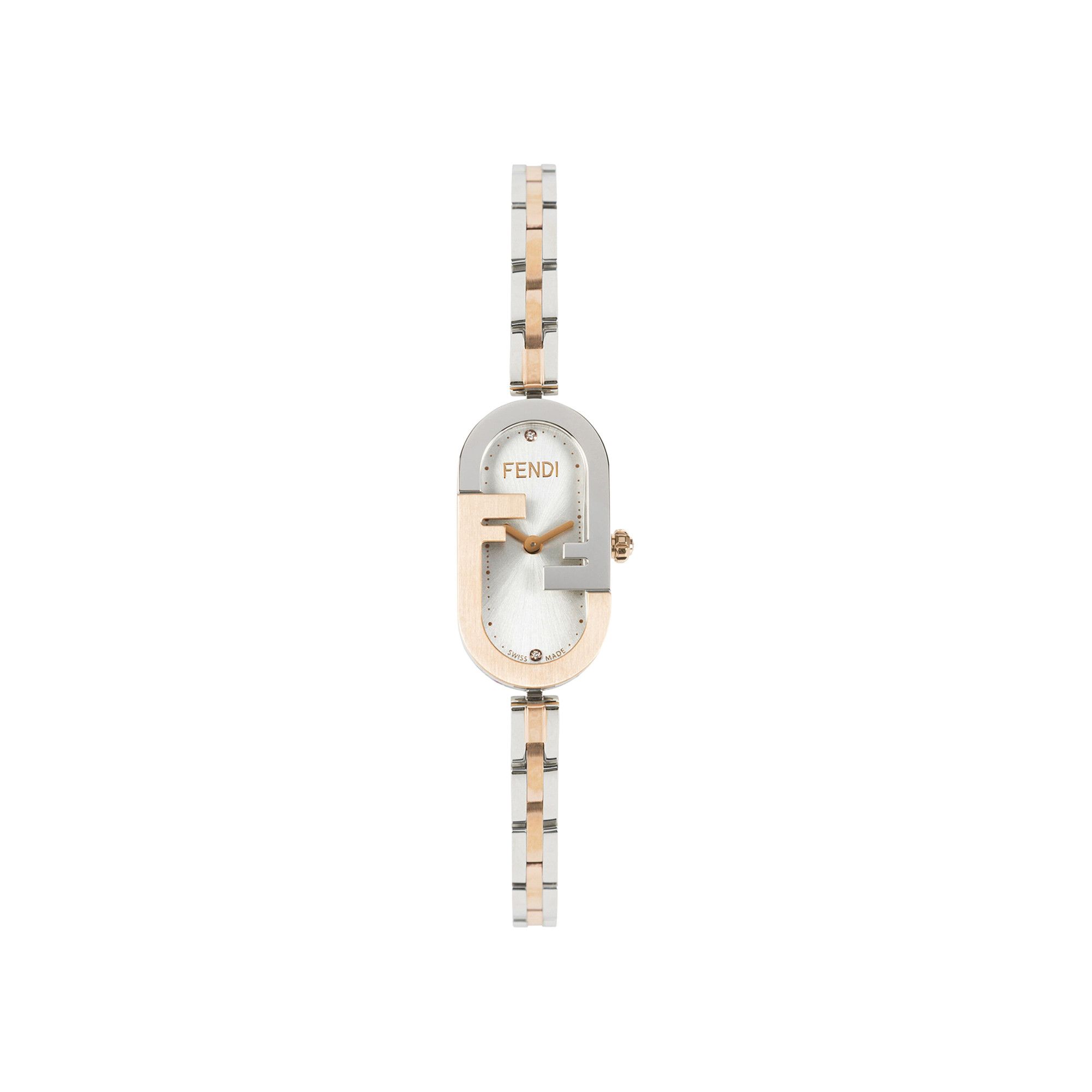 FENDI 腕時計 Fendi O'Lock Vertical Oval Calf Leather Wrap Watch, Black | Neiman