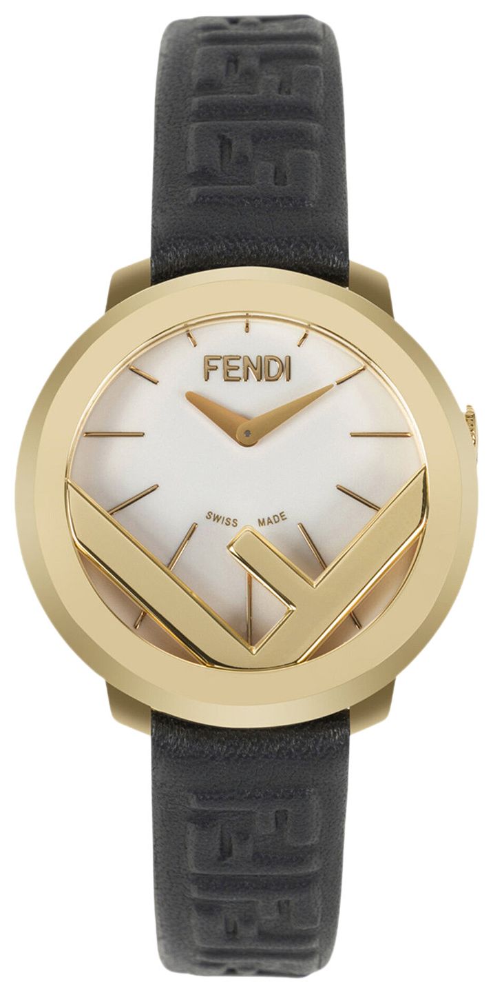 Fendi F is Fendi Leather Watch Gold
