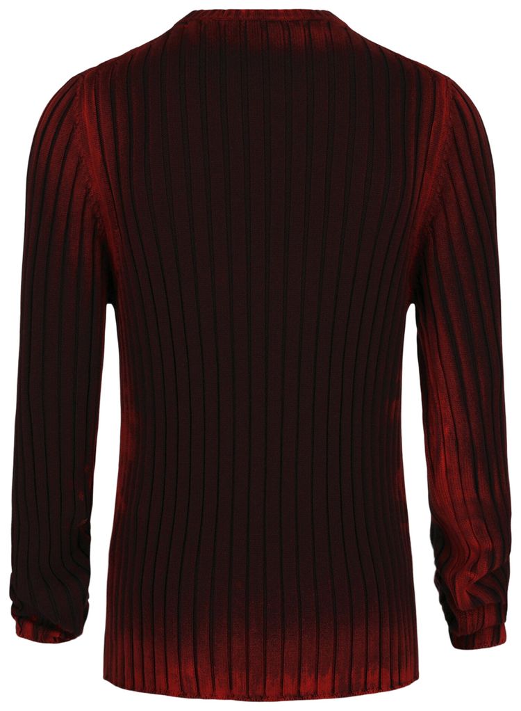 Ferragamo Tie Dye Ribbed Sweater Red