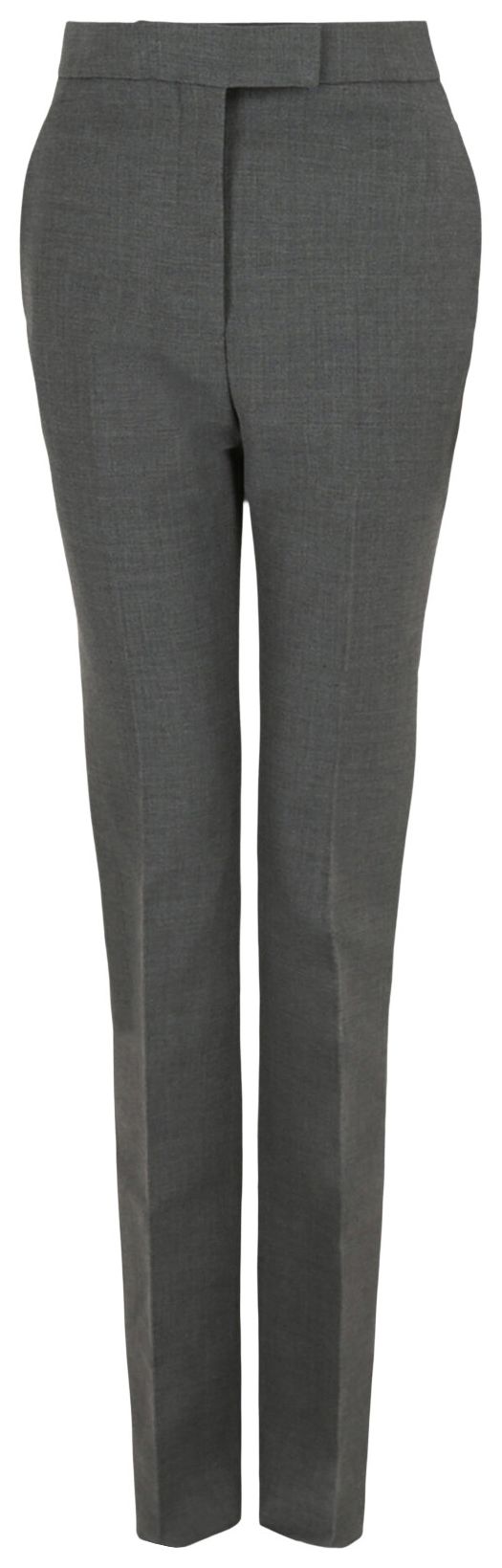 Ferragamo Straight Leg Wool Trousers Grey