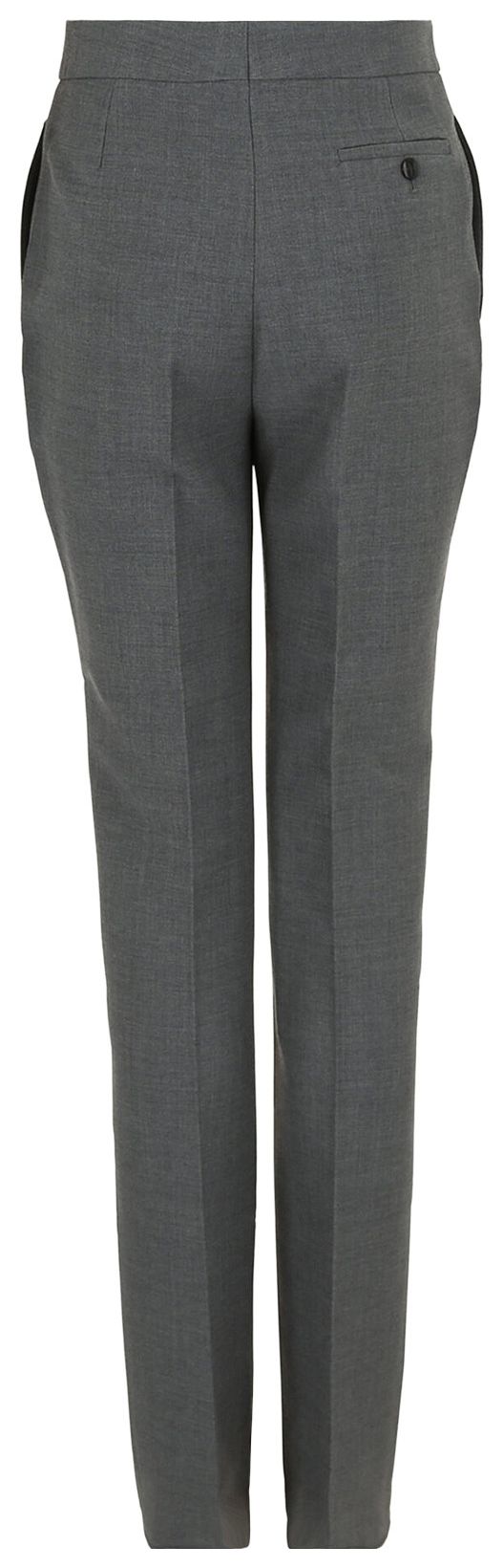 Ferragamo Straight Leg Wool Trousers Grey