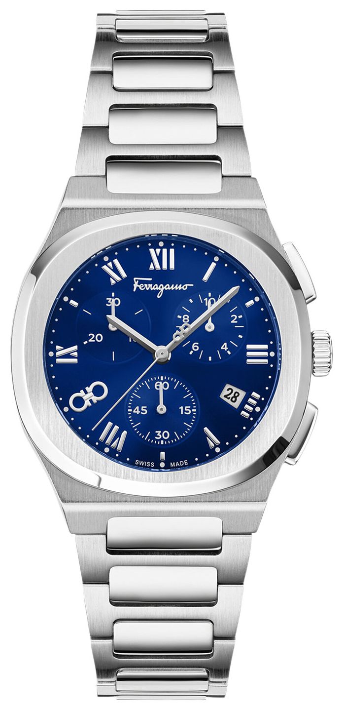 Ferragamo Elliptical Chronograph Watch Stainless Steel