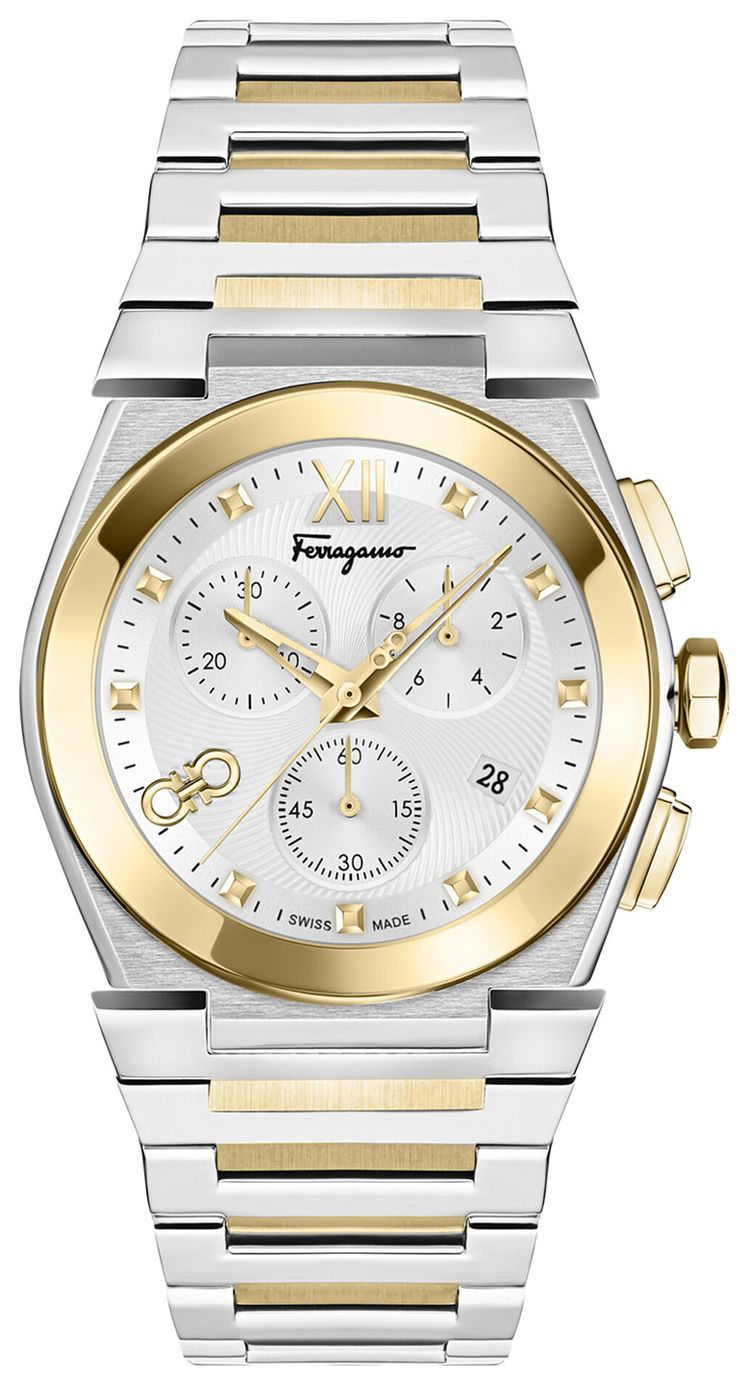 Ferragamo Vega Chrono Bracelet Watch Two Tone