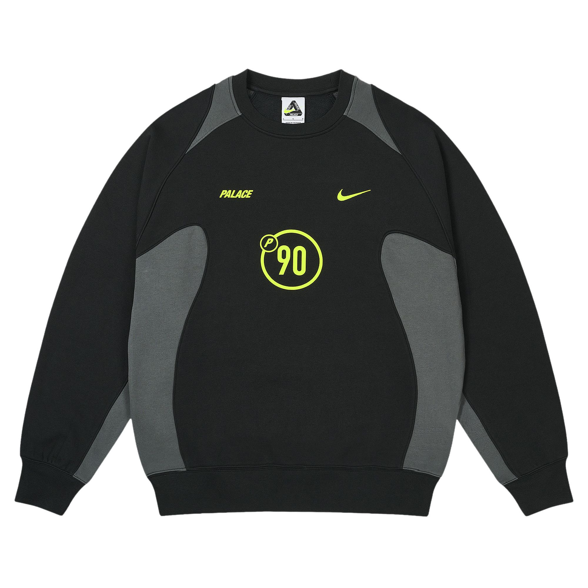 Buy Palace x Nike Total P90 Crew 'Black' - P29NCS001 | GOAT