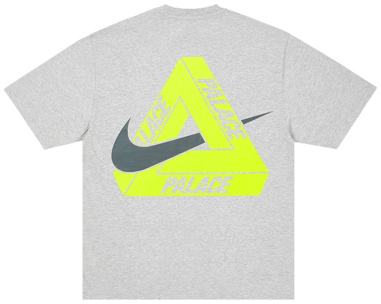 Palace x Nike Tri Swoosh T Shirt Grey Marl