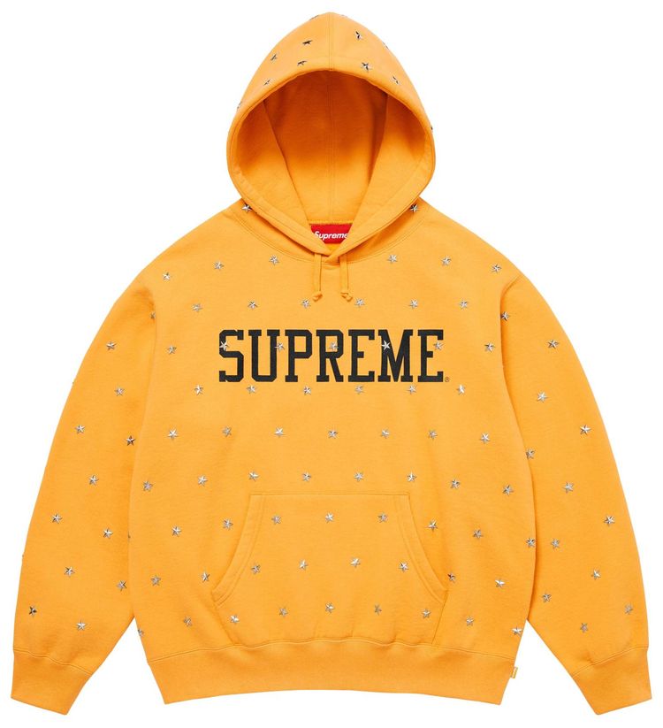 Supreme Stars Studded Hooded Sweatshirt Dusty Gold