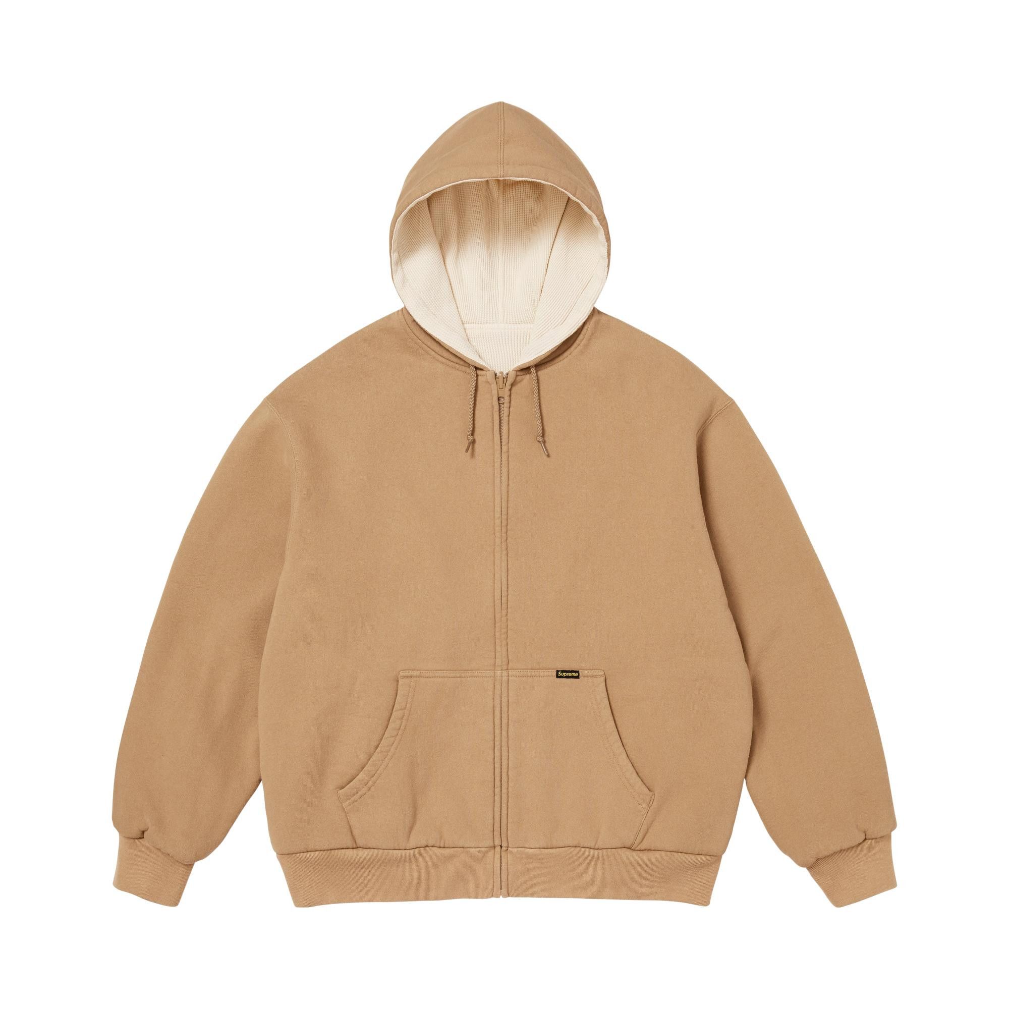 Buy Supreme Reversible Work Zip Up Hooded Sweatshirt 'Light Tan