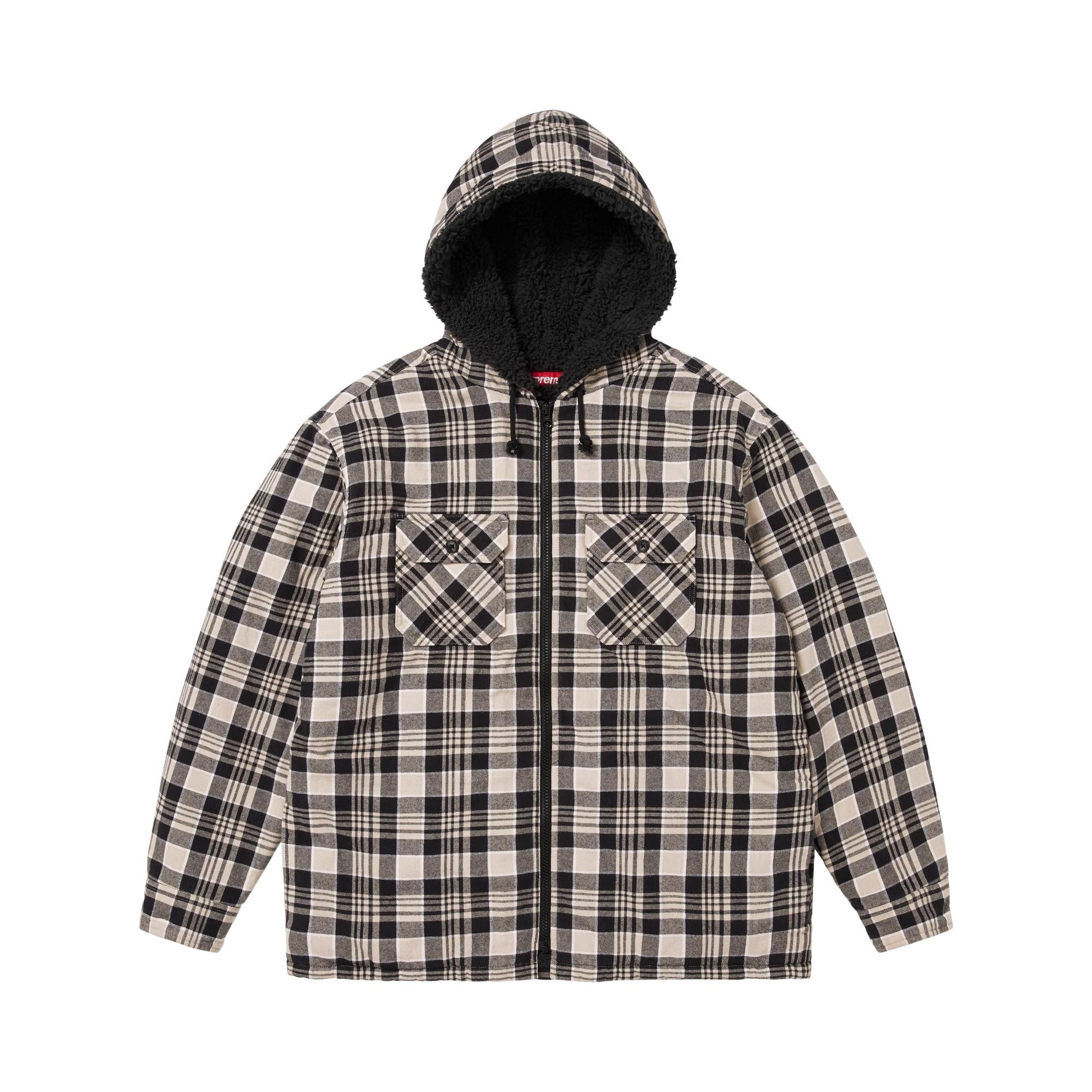 Buy Supreme Lined Zip Up Hooded Flannel Shirt 'Light Tan' - FW25S6