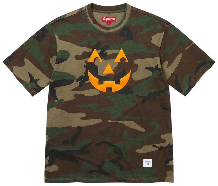 Supreme Pumpkin Short Sleeve Top Woodland Camo