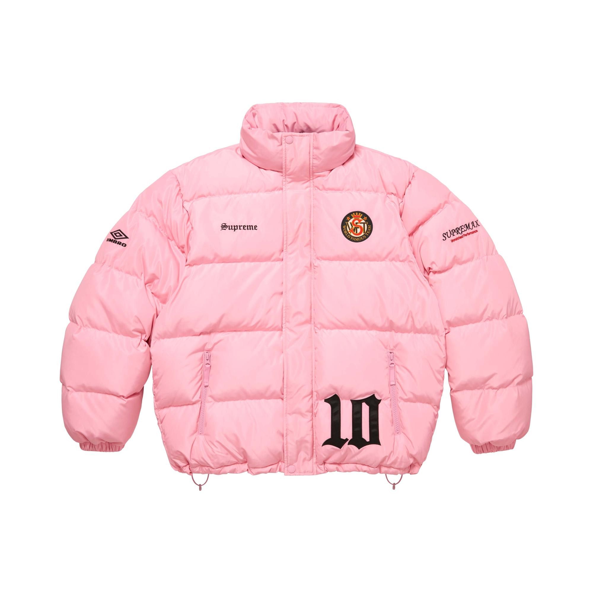 Buy Supreme x Umbro Down Puffer Jacket 'Pink' - FW25J88 PINK | GOAT