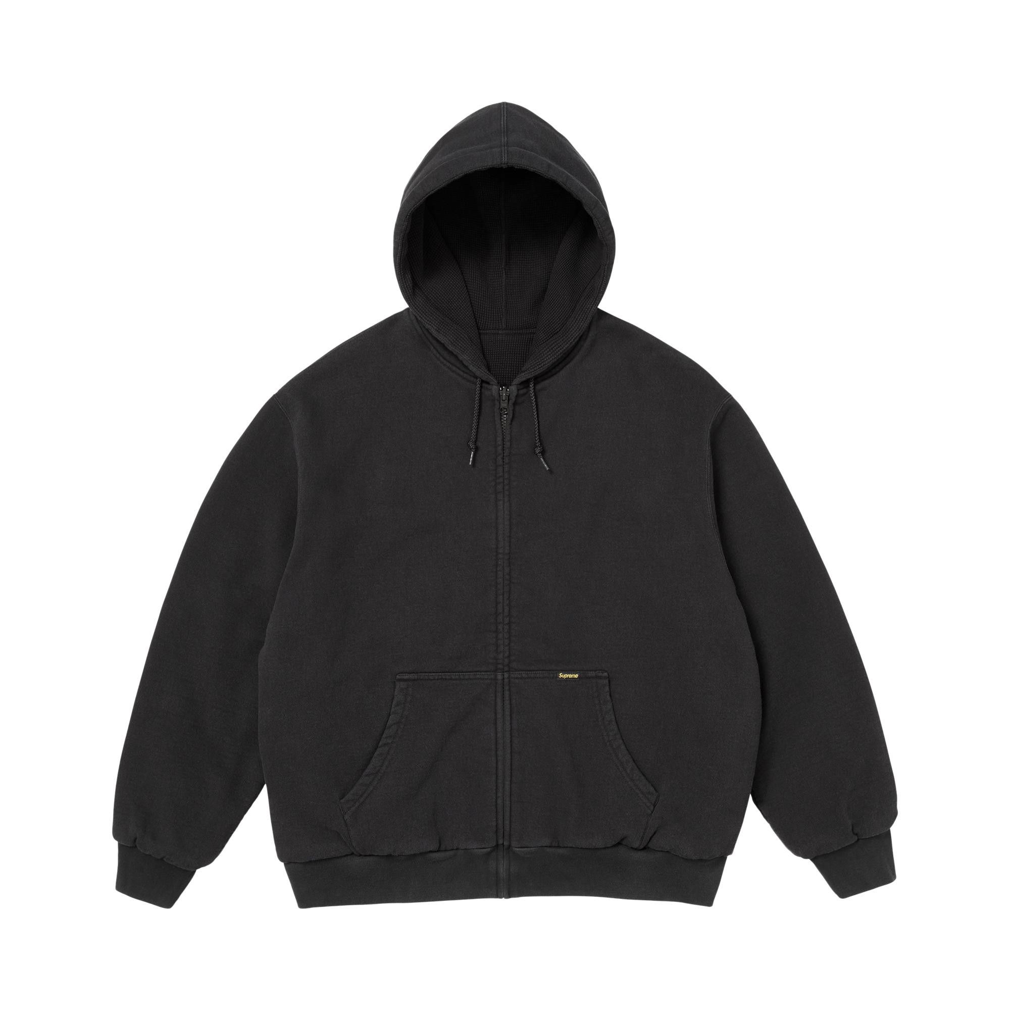 Buy Supreme Reversible Work Zip Up Hooded Sweatshirt 'Black