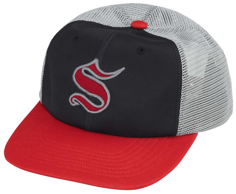 Supreme Contrast S Mesh Back 6 Panel Black