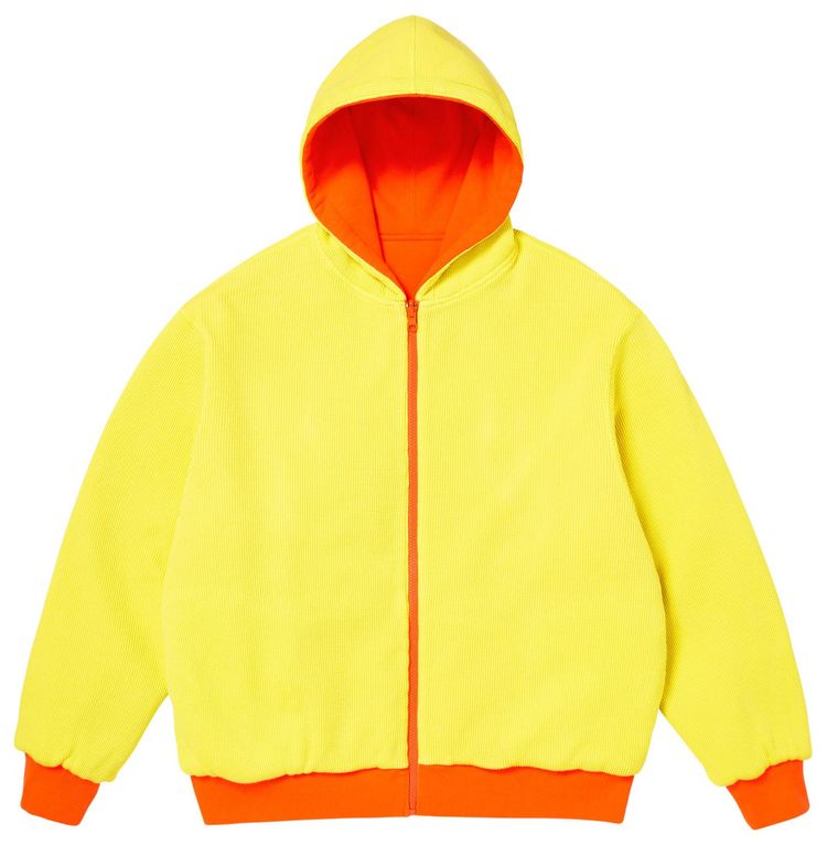 Supreme Reversible Work Zip Up Hooded Sweatshirt Bright Orange