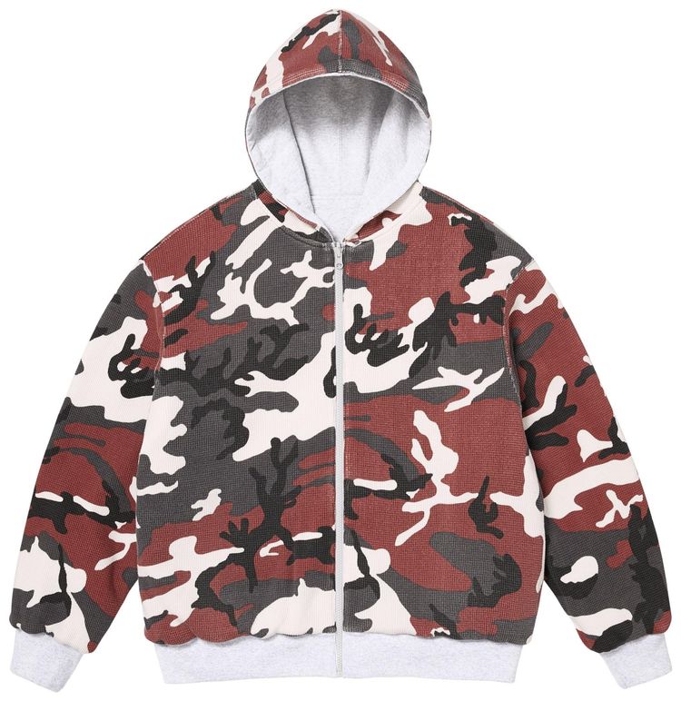 Supreme Reversible Work Zip Up Hooded Sweatshirt Ash Grey