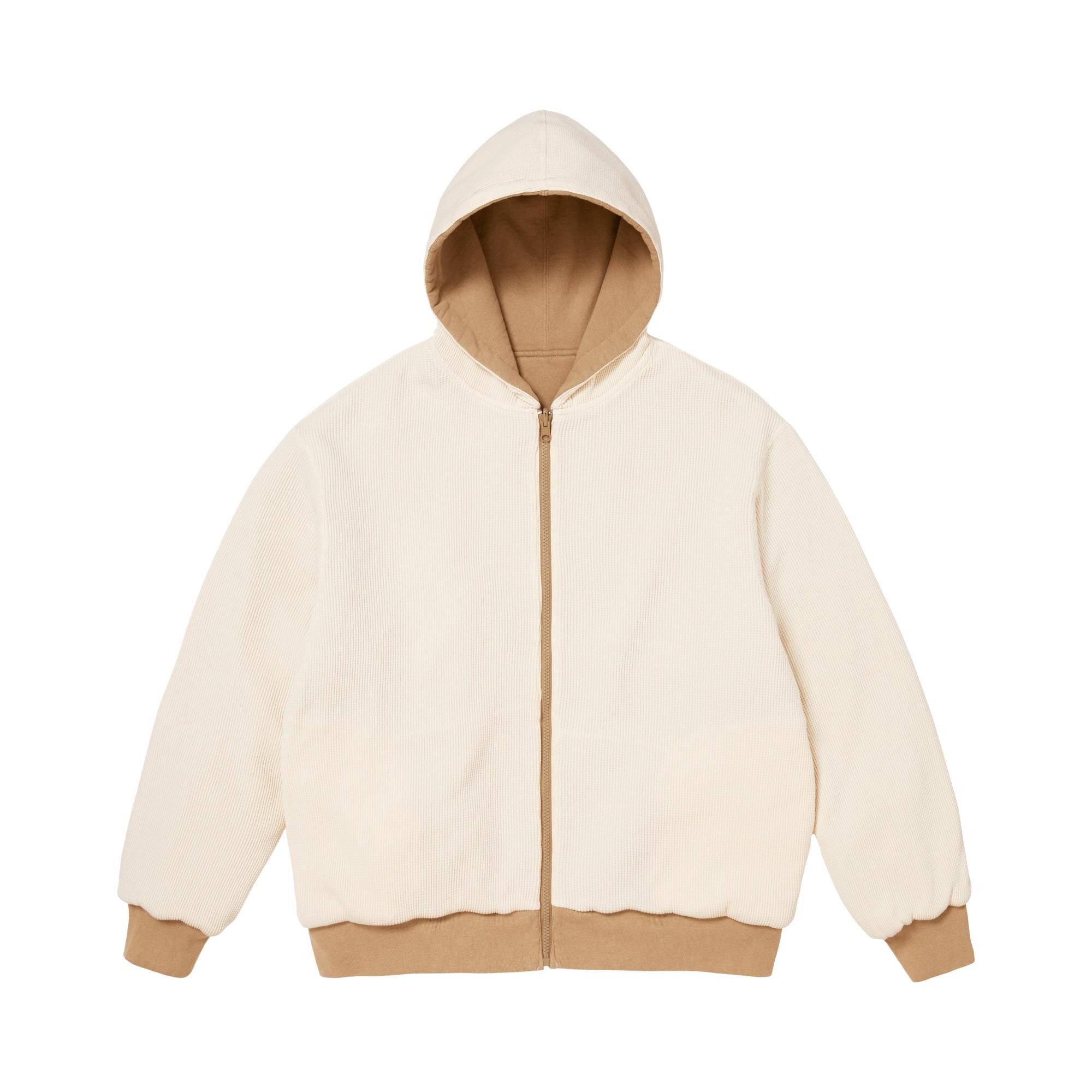 Buy Supreme Reversible Work Zip Up Hooded Sweatshirt 'Light Tan