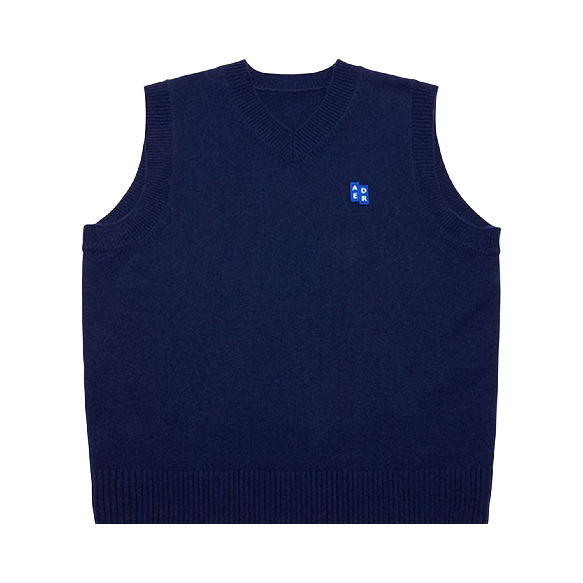 Buy Ader Error Knitted Vest 'Navy' - BO42FYKT0201NV | GOAT