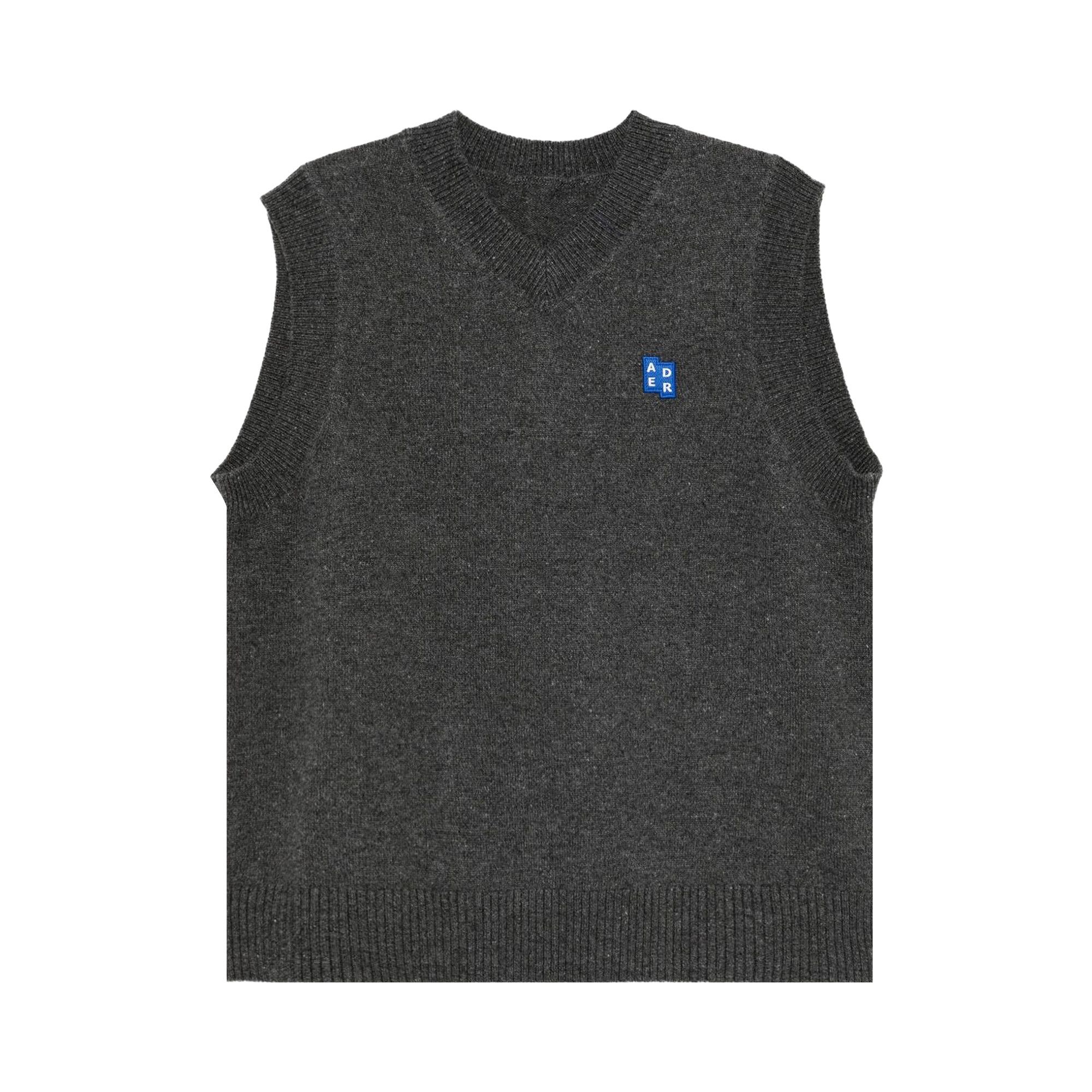 Buy Ader Error Knitted Vest 'Charcoal' - BO42FYKT0201CC | GOAT