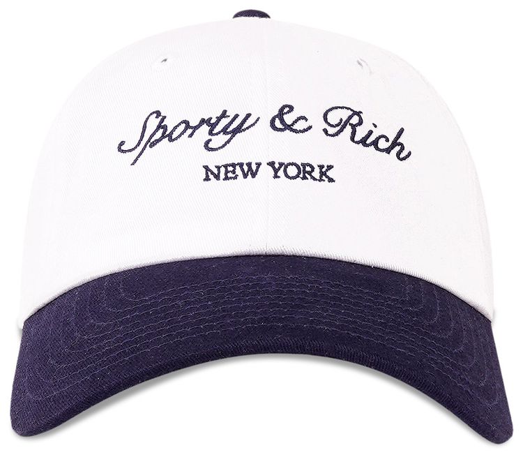 Sporty  Rich Syracuse Hat WhiteDark Navy