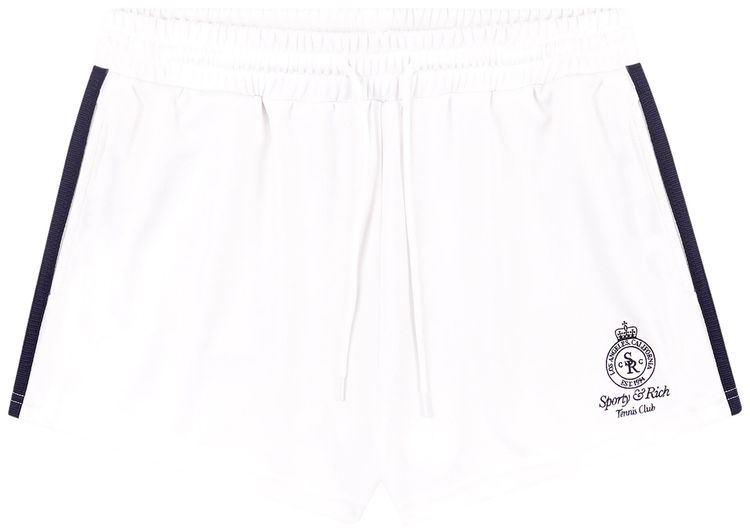 Sporty  Rich Crown Tennis Roller Short White