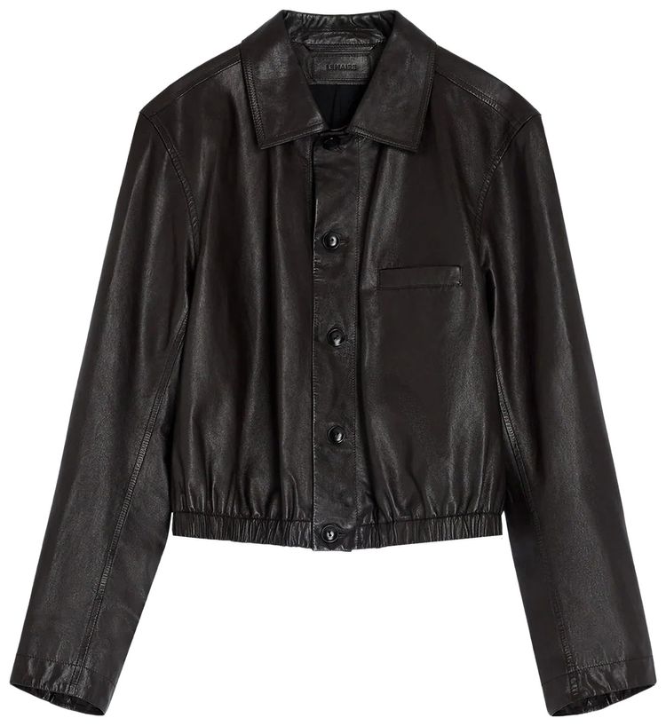 Lemaire Soft Leather Blouson Black Cherry